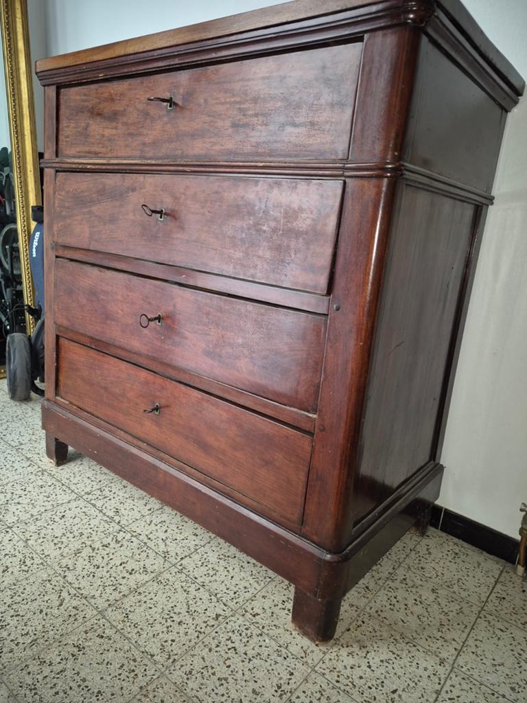 massief eiken ladenkast, Ophalen