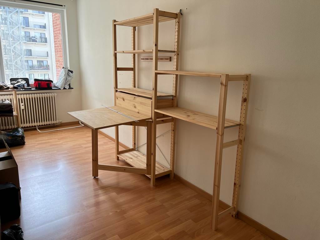 Ikea IVAR modulaire stellingkast met klaptafel, Ophalen, Zo goed als nieuw
