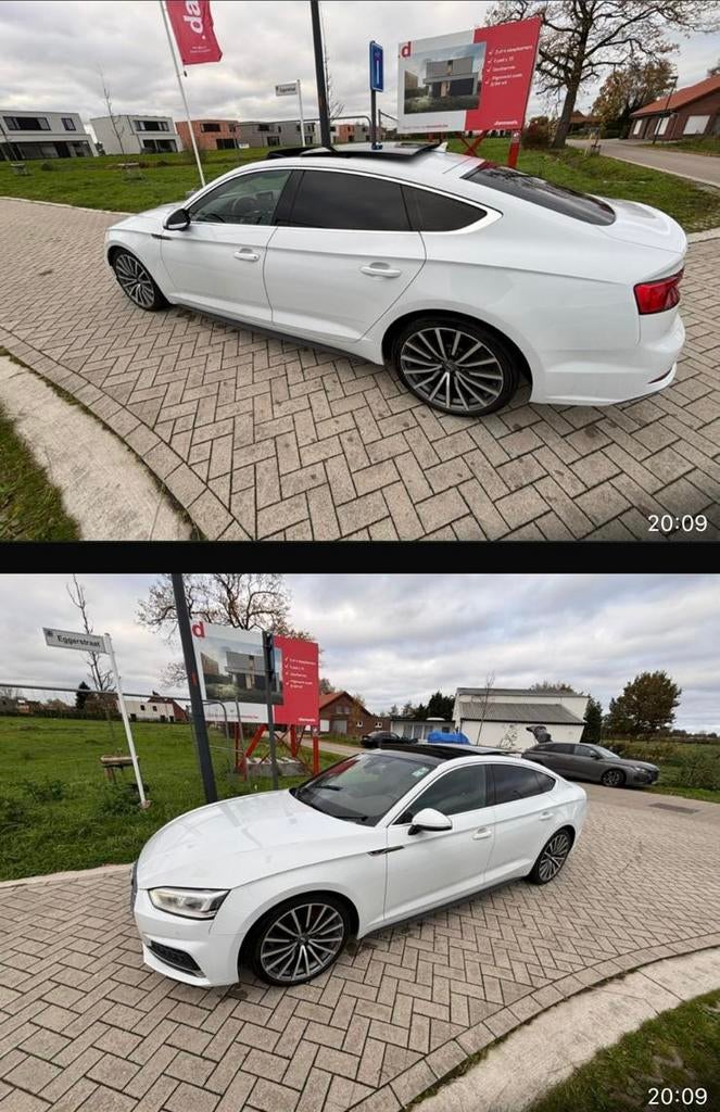 Audi A5 Sportback 2017 – Automaat – Leder, Auto's, Audi, Bedrijf, A5, Bluetooth, Diesel, 4 deurs, Automaat, Wit, Zwart, Leder