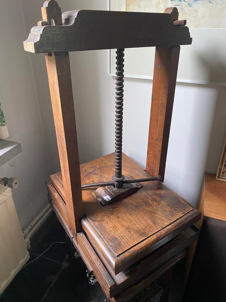 Antieke houten pers, Antiek en Kunst, Ophalen