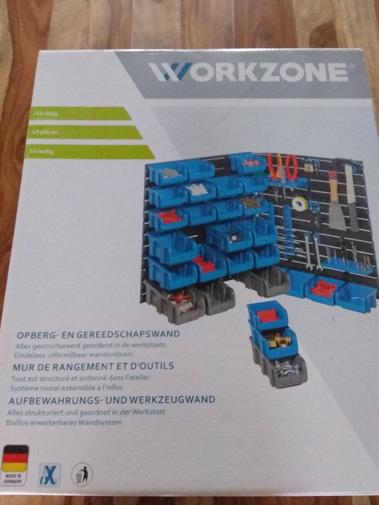 Opberg en gereedschapswand 43 delig ., Bricolage & Construction, Outillage | Outillage à main, Enlèvement, Neuf, Rangement d'outils