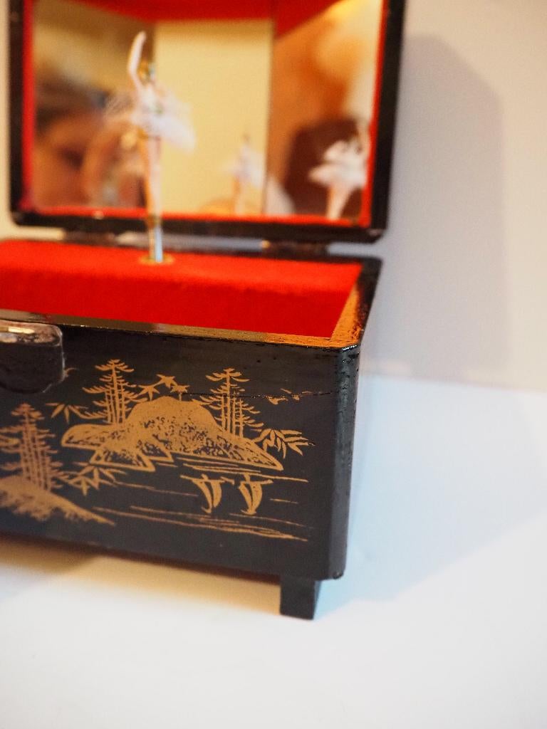 Vintage Japanse juwelendoos, muziekdoos met ballerina, 1960s, Enlèvement
