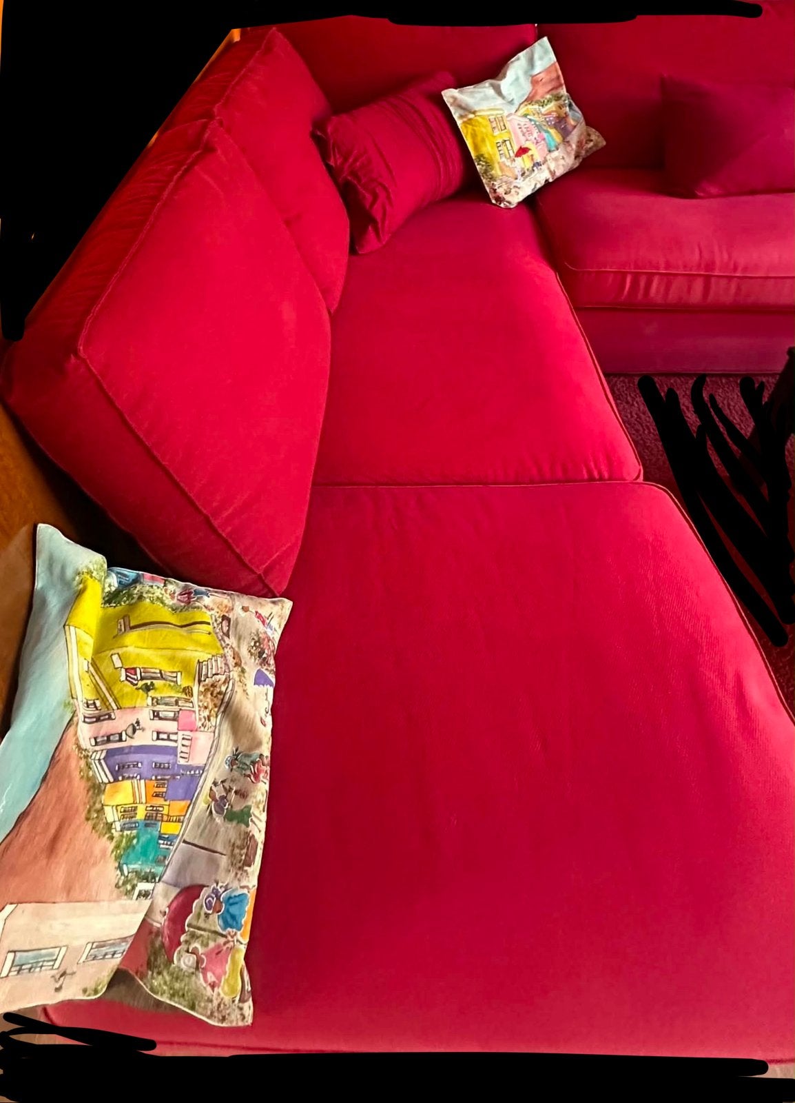 Fauteuil d'angle rouge Ikea Kivik, Maison & Meubles, Enlèvement, Comme neuf