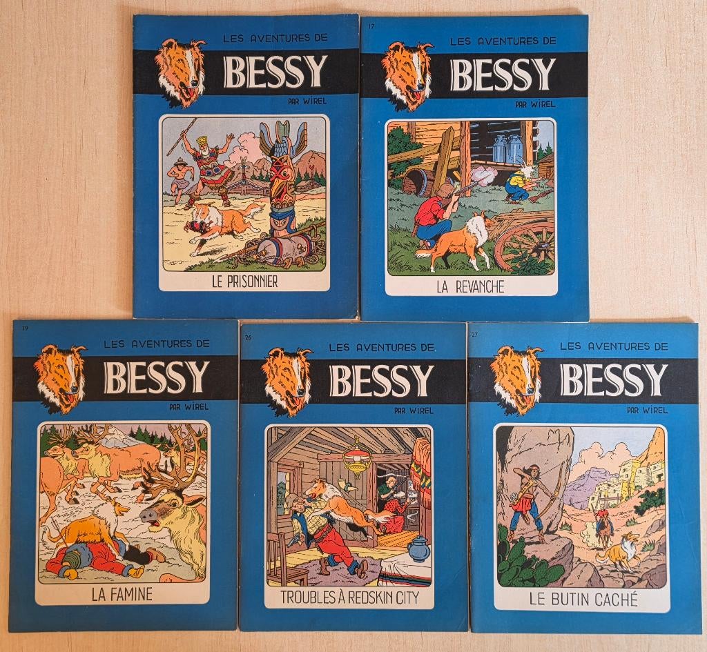 Lot BESSY ( Edition Originale / Eerste Druk ) 11 17 19 26 27, Gelezen, Wirel (Vandersteen/Verschuere), Ophalen of Verzenden, Meerdere stripboeken