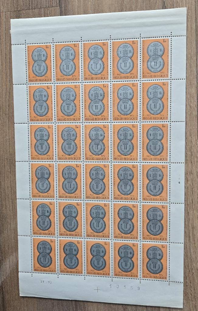 TIMBRES BELGES 1972, Envoi, Non oblitéré