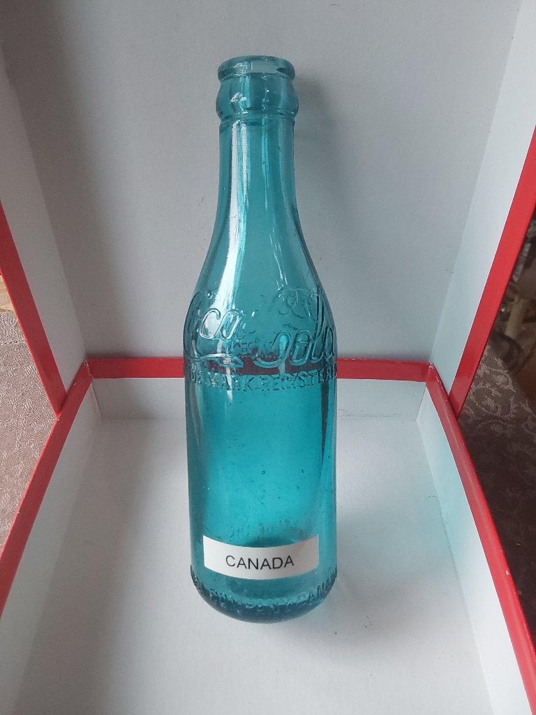 Coca Cola Fles Ice Blue Kleur Origineel 1900-1915, Verzamelen, Ophalen of Verzenden, Zo goed als nieuw, Gebruiksvoorwerp