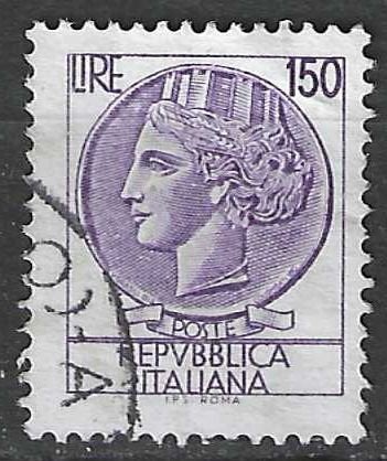 Italie 1976 - Yvert 1257 - Munt van Syracuse - 150 l. (ST), Verzenden, Gestempeld