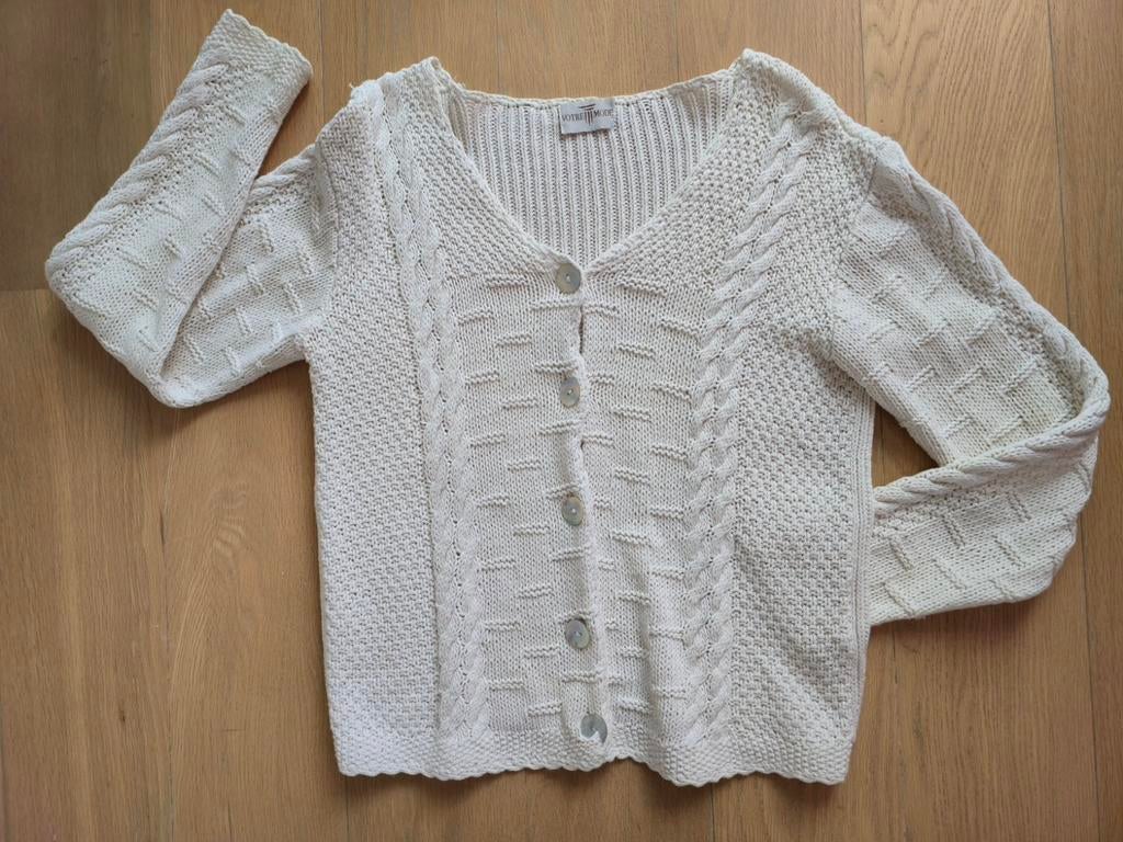 Gilet en coton épais blanc, neuf. Taille 38, Vêtements | Femmes, Pulls & Gilets, Enlèvement ou Envoi, Neuf, Taille 38/40 (M)