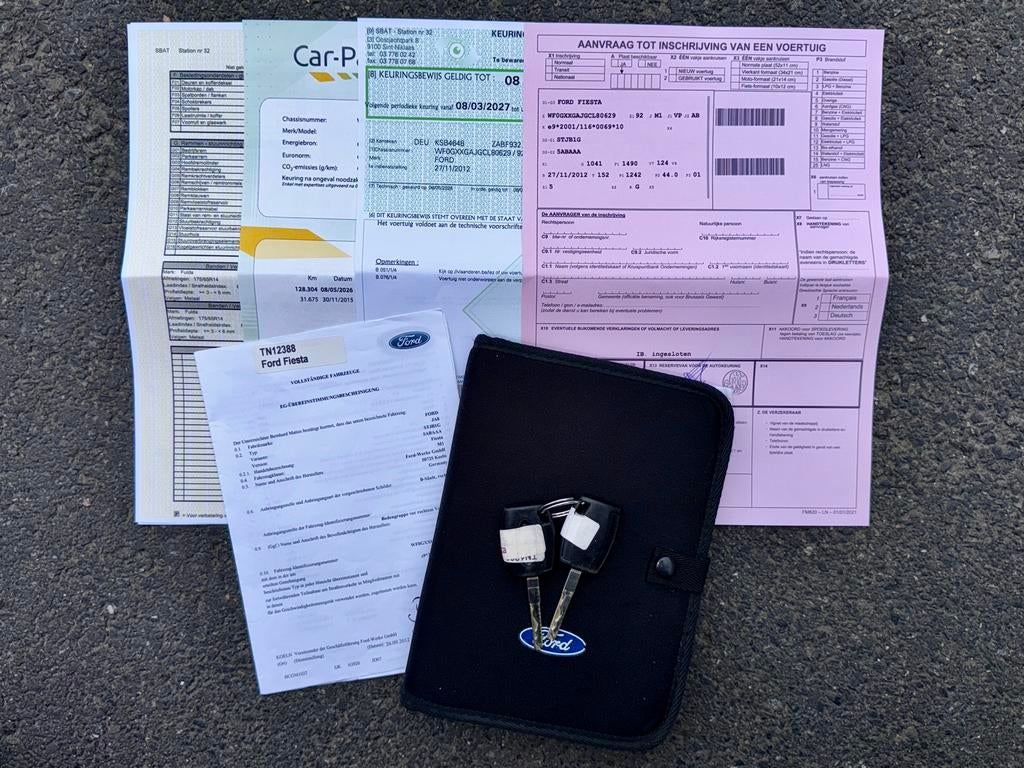 FORD FIESTA 1.25i | 2012 EURO5  BTW AFTREKBAAR • GEKEURD VVK, Auto's, Voorwielaandrijving, Stof, 1242 cc, 4 cilinders