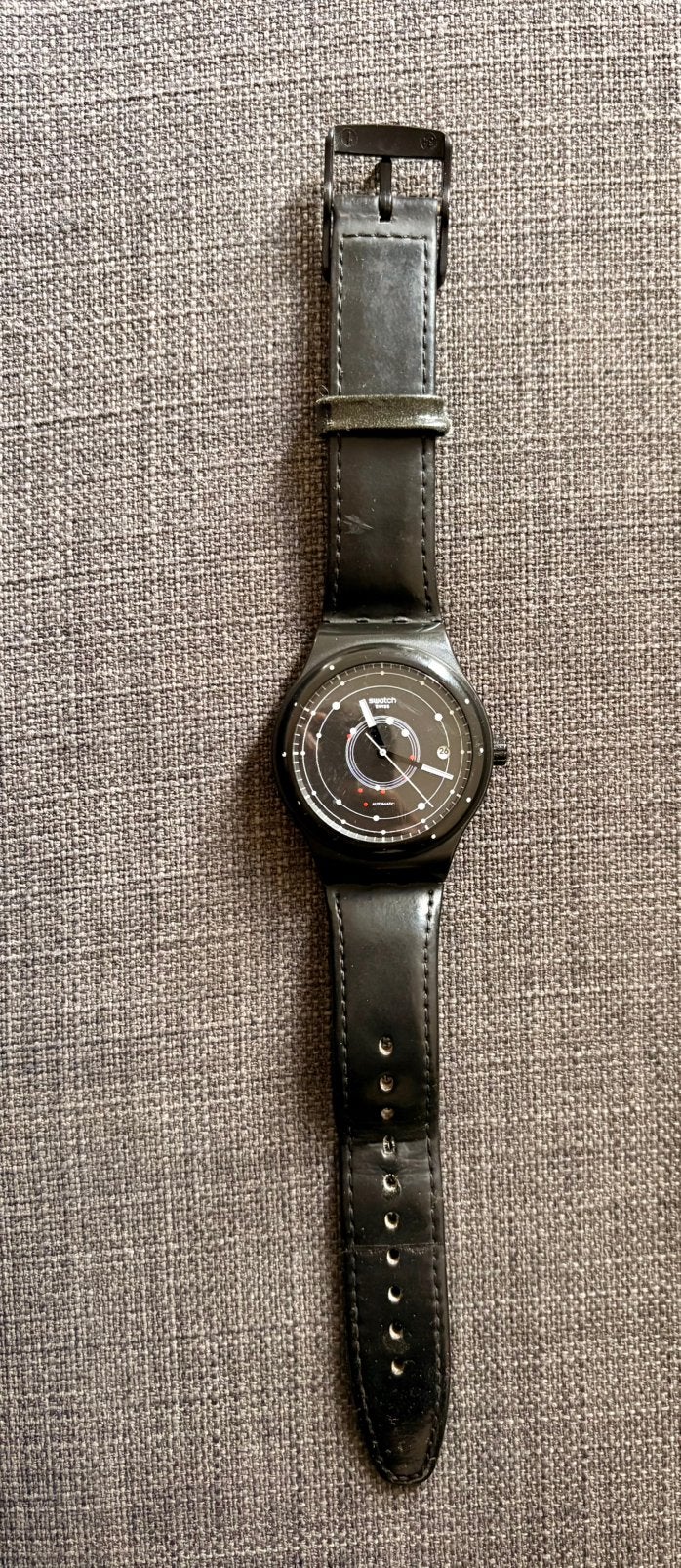 Swatch Sistem51 – Automatique Swiss Made – Avec boîte, Enlèvement ou Envoi, Comme neuf, Cuir, Swatch