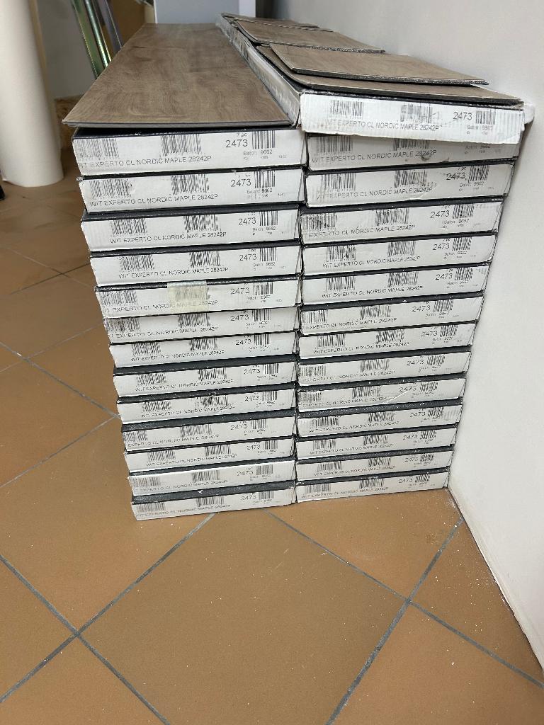 PVC Experto (Moduleo) Click laminaat Nordic Maple 46m2, Ophalen, Nieuw, 25 tot 50 m², Crème