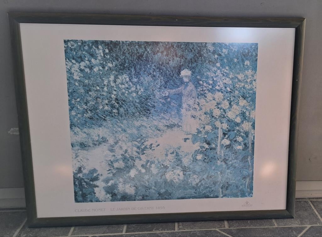 ingekaderde retrospective poster Claude Monet, Antiek en Kunst, Ophalen
