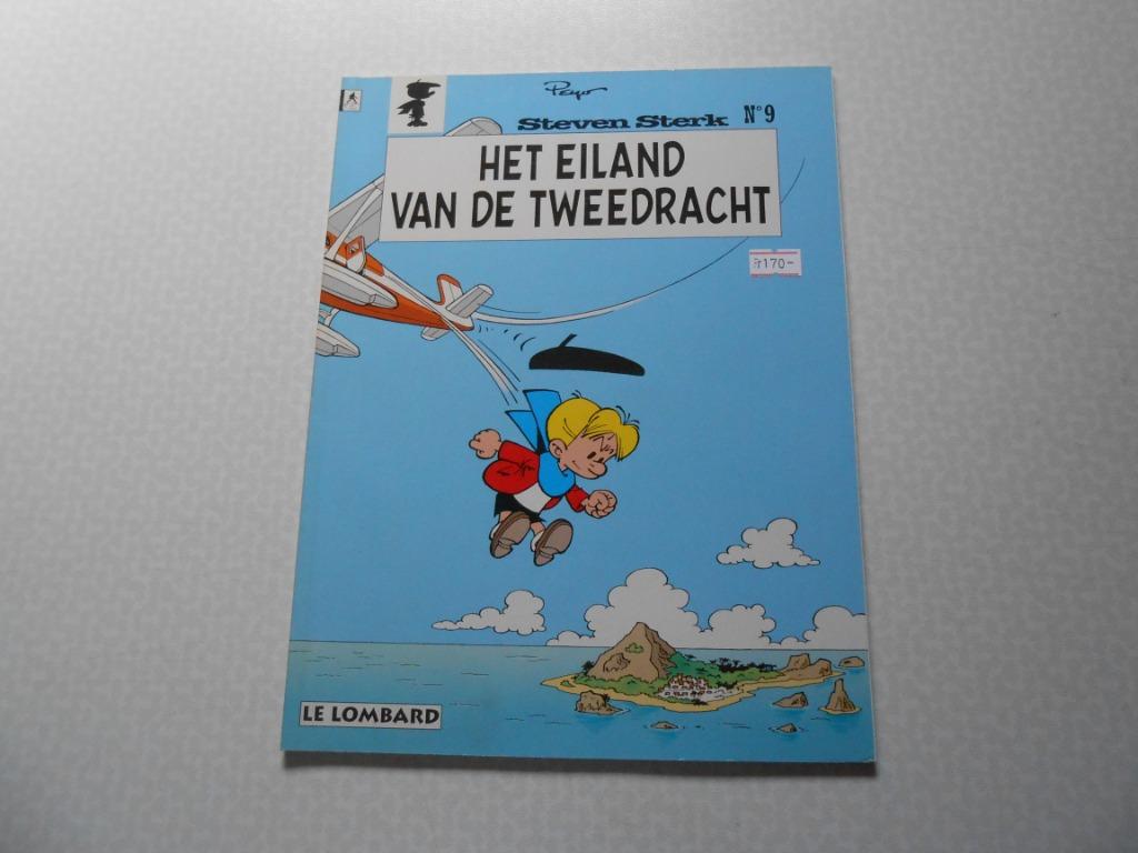 Steven sterk 9 Het eiland van de tweedracht 1995 1 ste druk., Boeken, Stripverhalen, Peyo, Eén stripboek, Nieuw, Ophalen of Verzenden