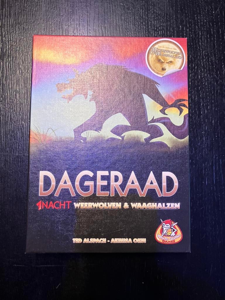 Dageraad 1nacht weerwolven & waaghalzen, Vijf spelers of meer, Ophalen, Zo goed als nieuw, White Goblin Games