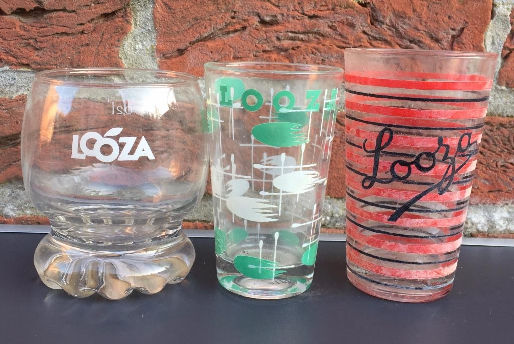 Set/5 Looza van Borgloon, Verzamelen, Ophalen of Verzenden, Zo goed als nieuw, Frisdrankglas