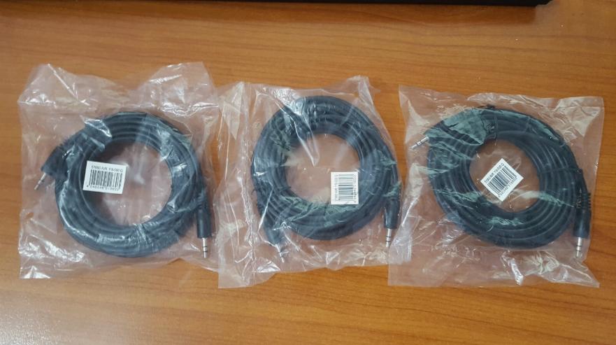 3x Goobay AVK 119-500W 5,0 m câble audio 5 m 3,5 mm Noir, Enlèvement ou Envoi, Neuf
