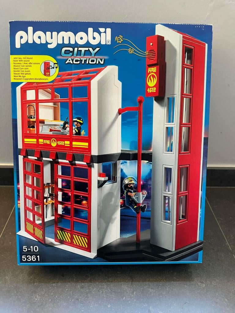 Playmobil brandweerkazerne 5361, Kinderen en Baby's, Speelgoed | Playmobil, Ophalen, Gebruikt, Complete set