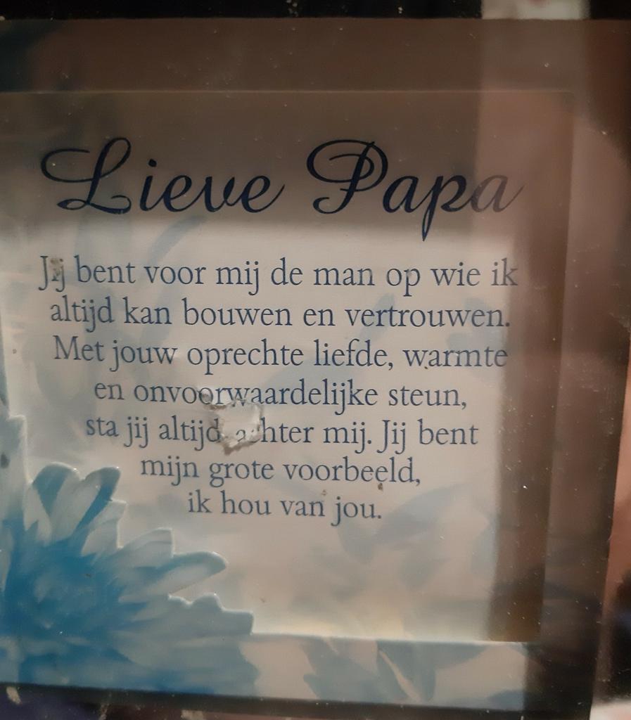Mooi glazen kadertje met sierlijst..lieve papa, Huis en Inrichting, Ophalen of Verzenden, Nieuw