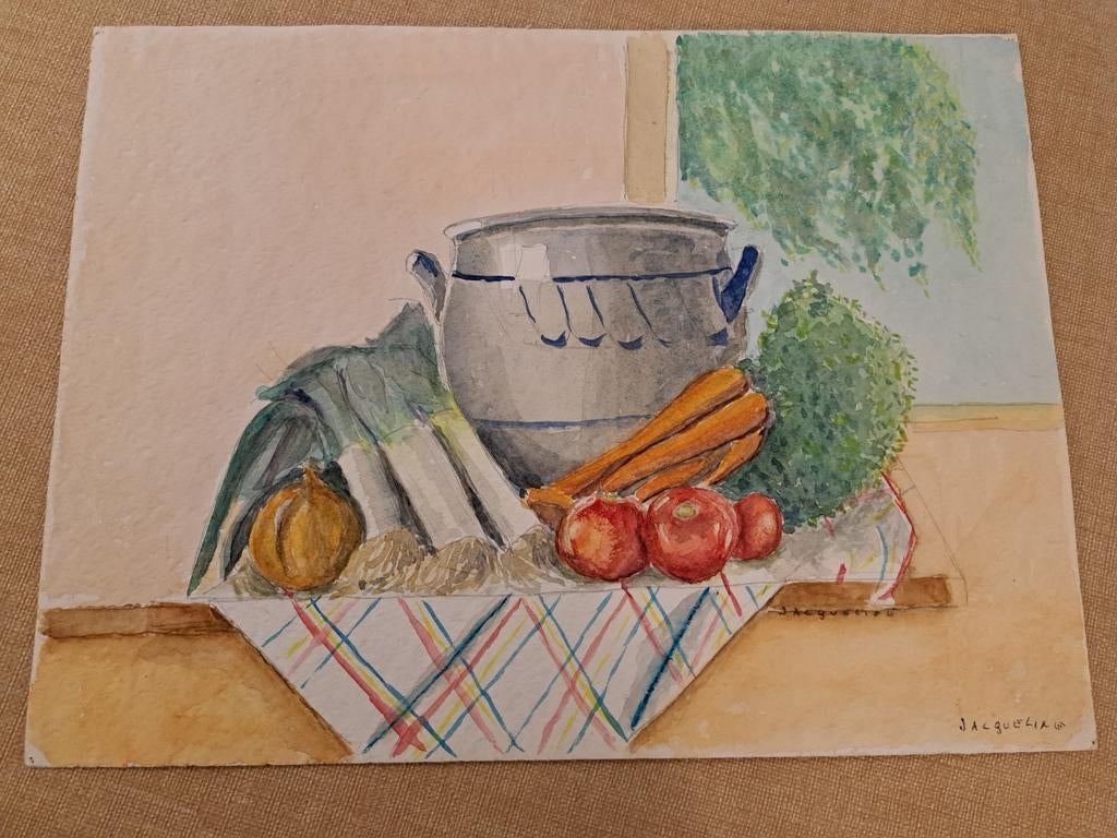 Aquarelle J.Paulhan, CUISINE, Enlèvement
