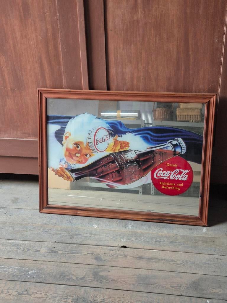 Cadre miroir coca cola, Collections, Enlèvement, Utilisé
