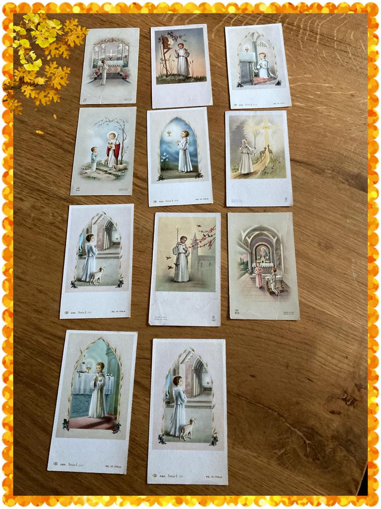Plechtige communie prentjes jaren 50/60, Verzamelen, Ophalen of Verzenden, Voor 1970, Visitekaartje