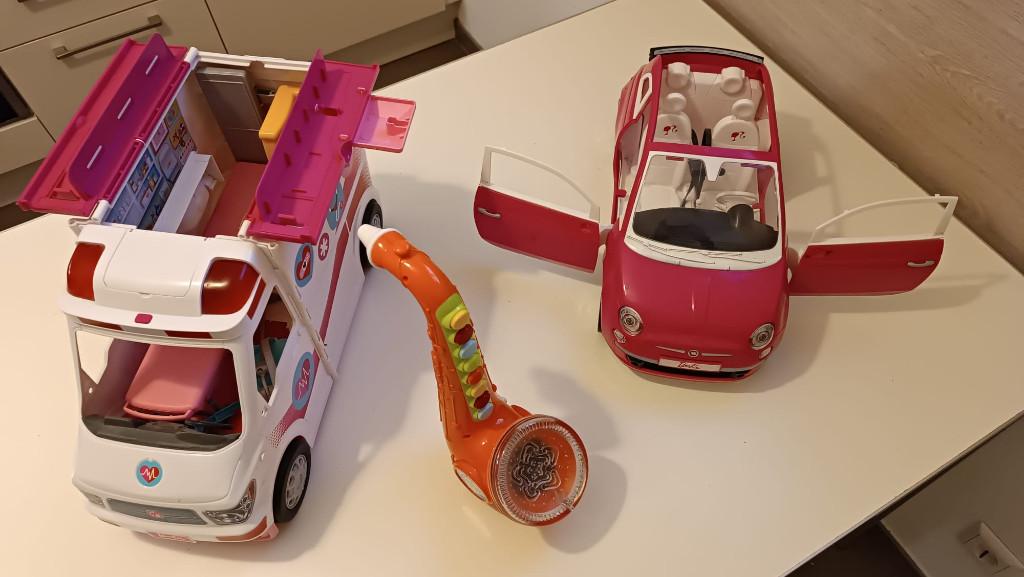 Barbie avion, ambulance et voiture, Ophalen, Zo goed als nieuw