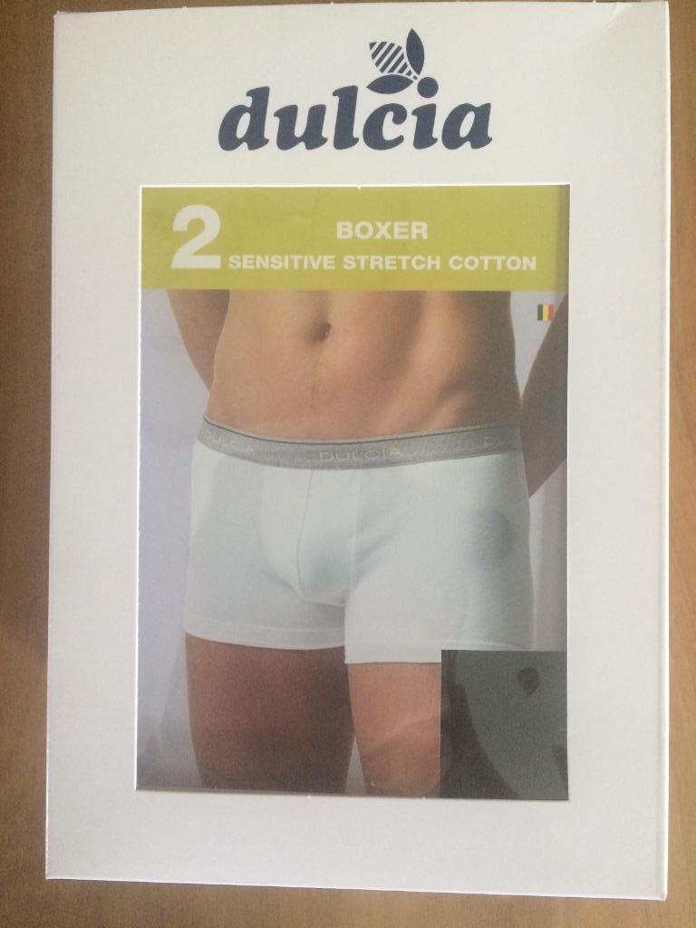 Nouveau pack de 2 boxers en coton stretch sensible Dulcia, Enlèvement ou Envoi, Noir, Dulcia, Boxer