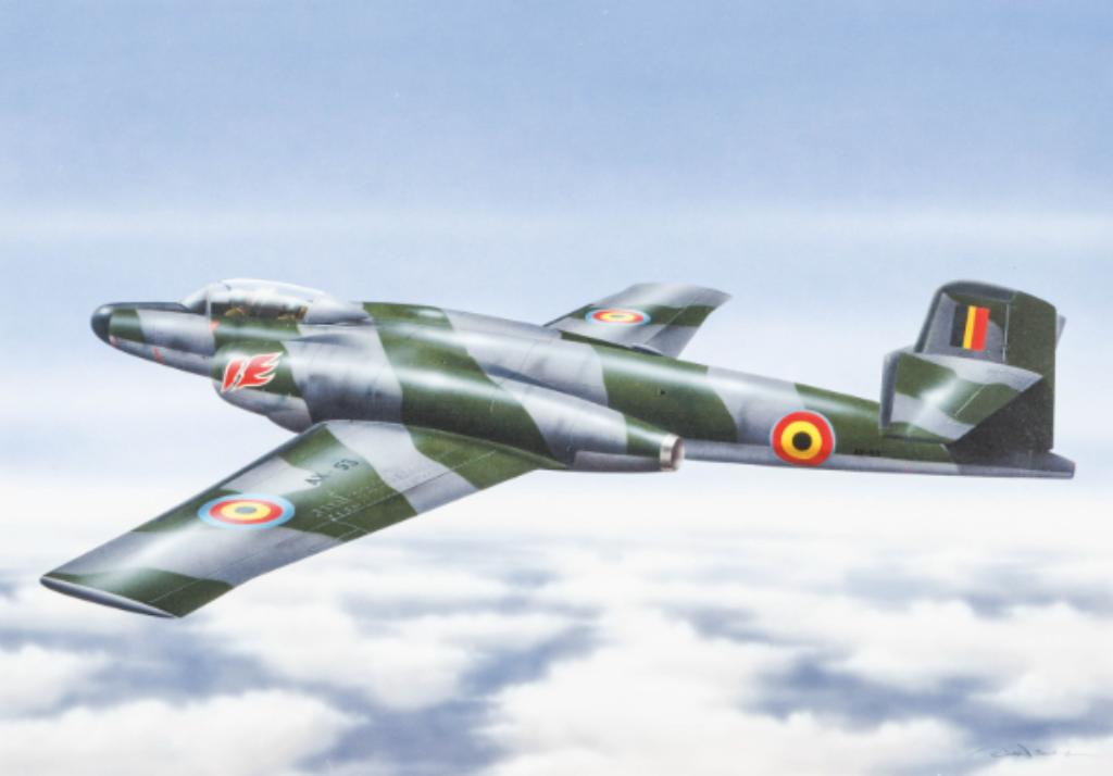Daniel Boucherie (1954-2023): Avro Canada CF-100 (100x70cm-, Antiquités & Art, Enlèvement ou Envoi