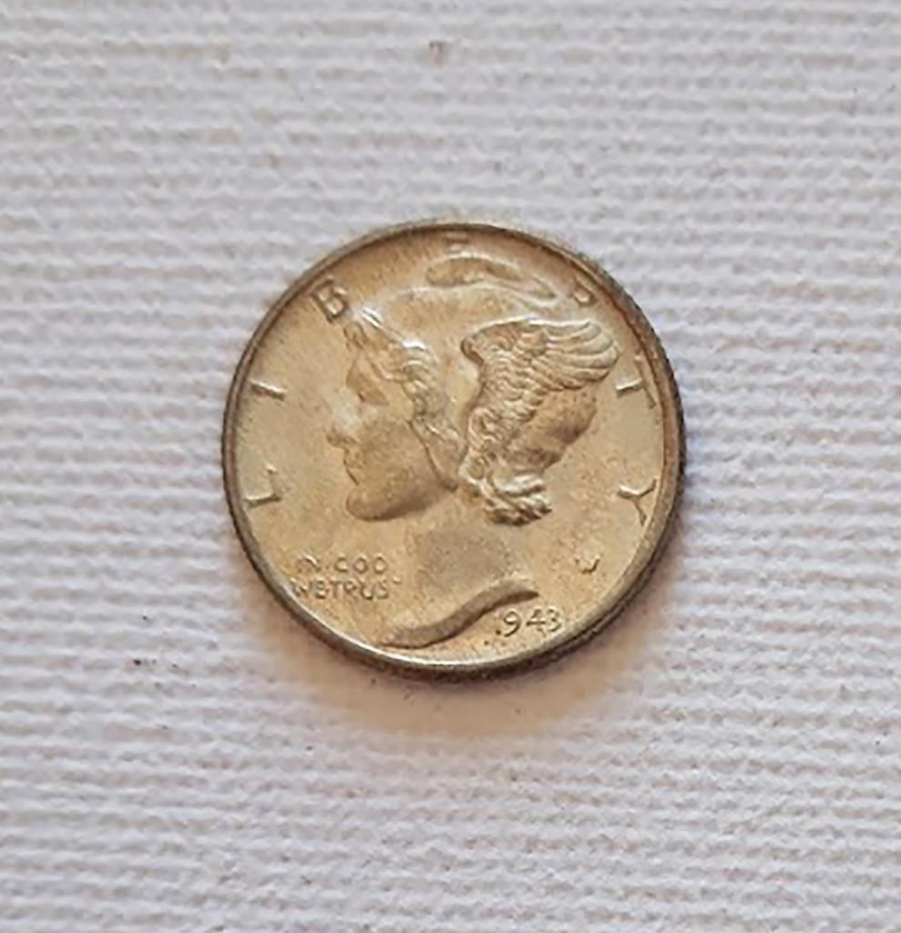 USA 1943 Zilveren Mercury dime (Philadelphia Munt) extraGoed, Postzegels en Munten, Munten | Amerika, Verzenden, Noord-Amerika