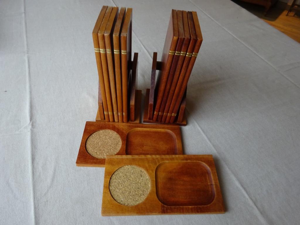 Aperitiefschaaltjes hout vintage, Antiek en Kunst, Ophalen of Verzenden