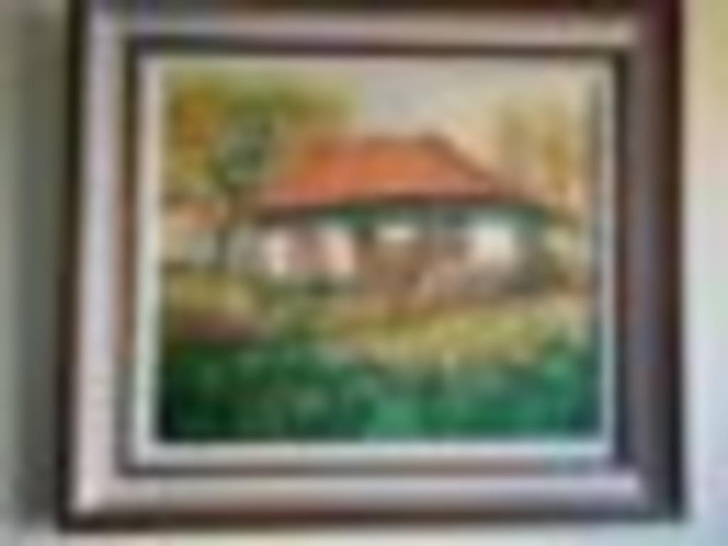 BRUGSE SCHOOL H.DECOCK 1950, OUDE VLAAMSE HOEVE, Ophalen, Gebruikt, Oorspronkelijke maker, Schilderij
