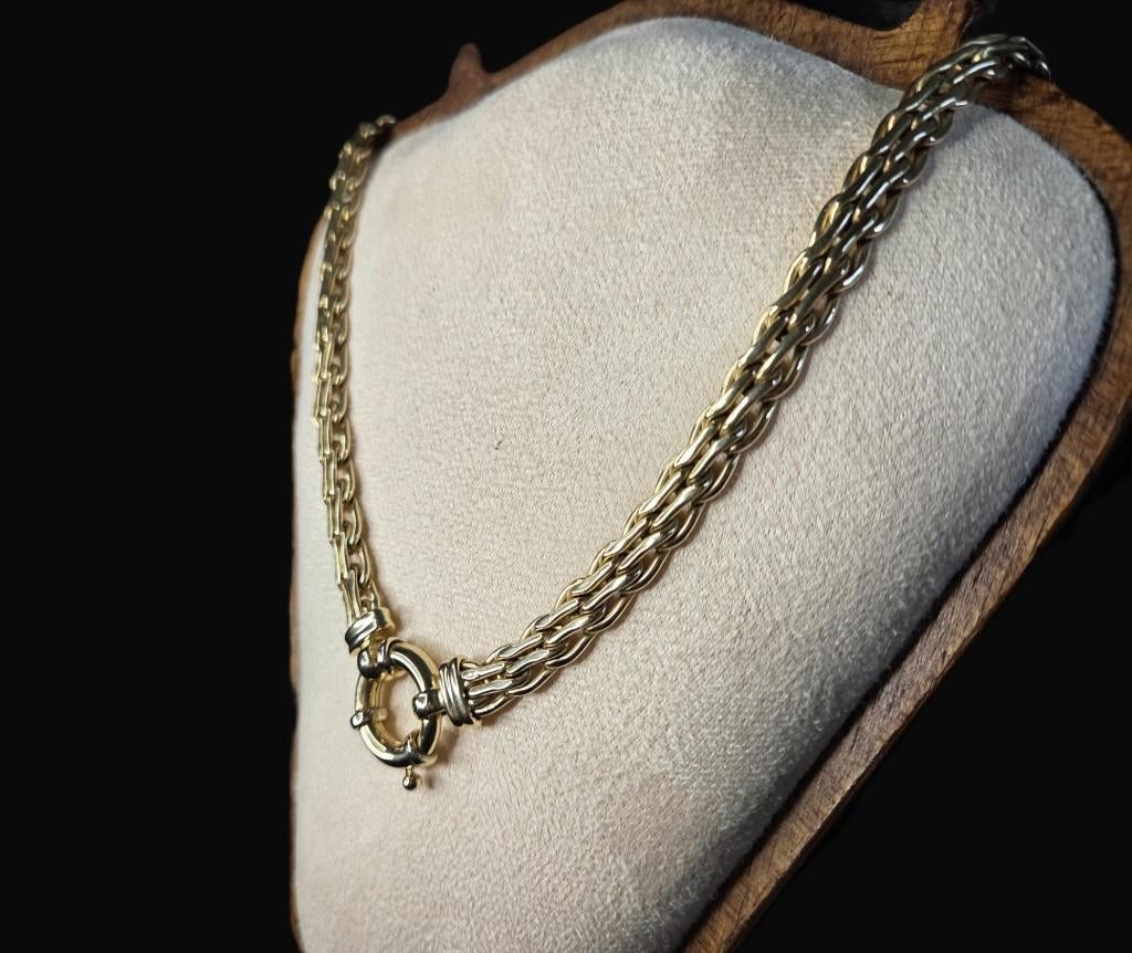 Collier/collier à maillons dorés. 2025/837., Bijoux, Sacs & Beauté, Colliers, Envoi, Comme neuf, Jaune, Or