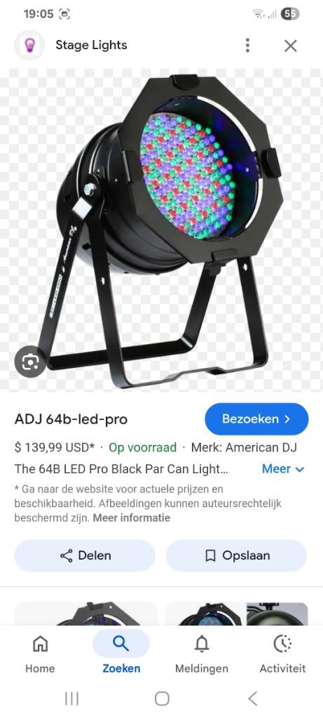 5x American Dj 64B Led pro, Enlèvement ou Envoi, Utilisé, Lumières, Couleur