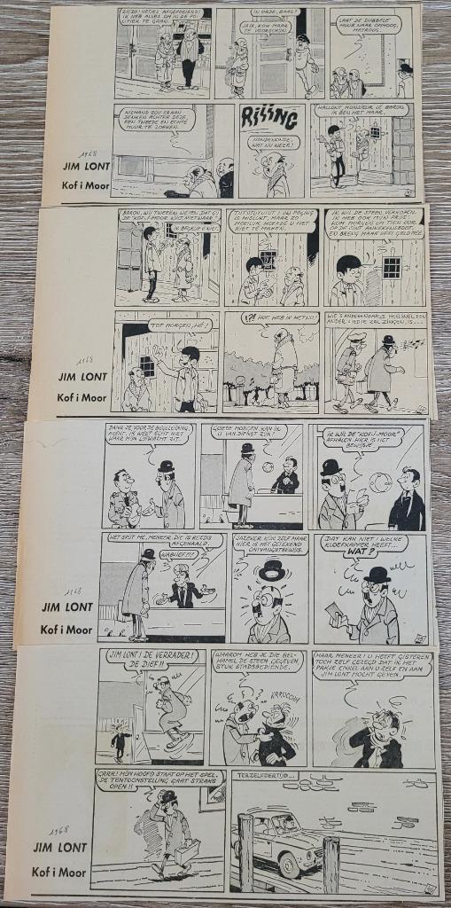 4 oude stripknipsels: Kof i Moor (jaren '60), Enlèvement ou Envoi, 1960 à 1980, Coupure(s)