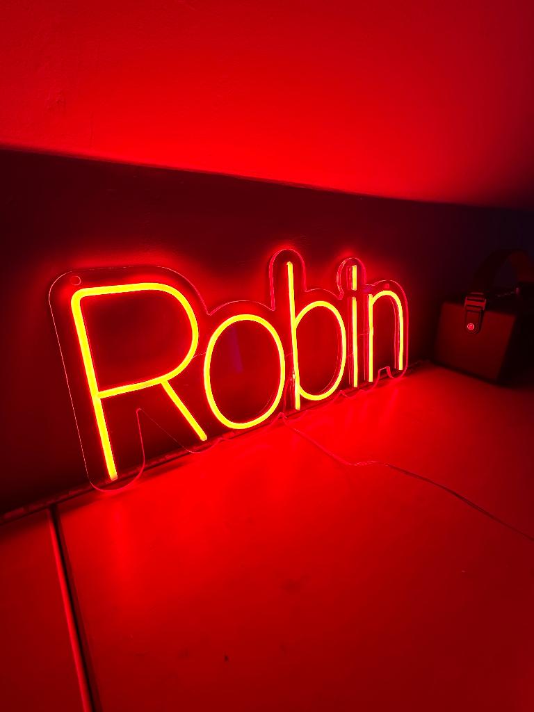 NaamBord ‘ Robin’ Led/ neon stijl, Diversen, Ophalen of Verzenden, Nieuw