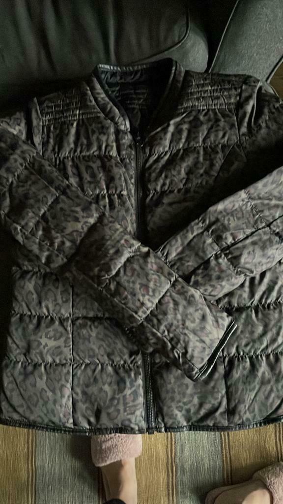 Maison scotch jas omkeerbaar zwart + groen/roze camouflage S, Zwart, Nieuw, Maat 36 (S), Maison Scotch