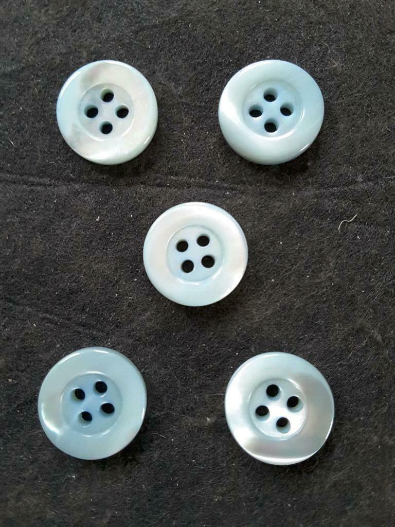 parelmoer knopen 18 mm turkoois blauw 4 gaats B1418N, Hobby en Vrije tijd, Ophalen of Verzenden, Nieuw, Knoop of Knopen