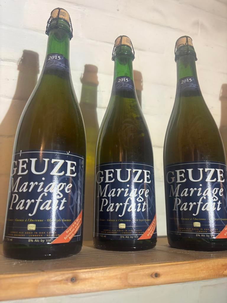 Geuze Mariage parfait 2015 - 3 flessen, Verzamelen, Ophalen, Zo goed als nieuw