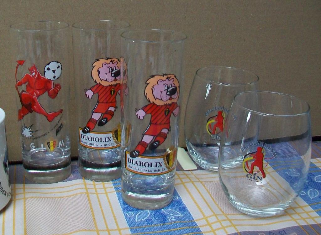 Rode Duivels Tas Mok Mug Glas Glazen Voetbal Belgium, Ophalen of Verzenden, Zo goed als nieuw, Overige typen
