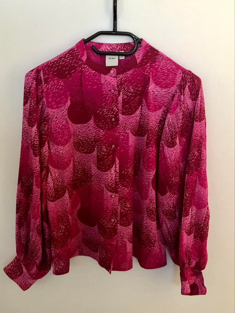 Fuchsia blouse van Ichi, Kleding | Dames, Ophalen of Verzenden, Zo goed als nieuw, Roze, Maat 34 (XS) of kleiner