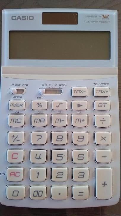 Casio rekenmachine JW-200 TV op zonne-energie en batterijen, Articles professionnels, Enlèvement ou Envoi