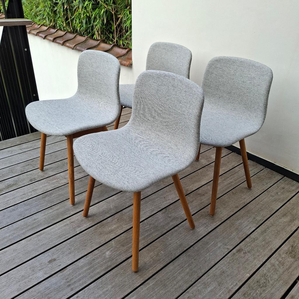 4 designstoelen AAC13 HAY Hallingdal gewassen eikenhout, Ophalen