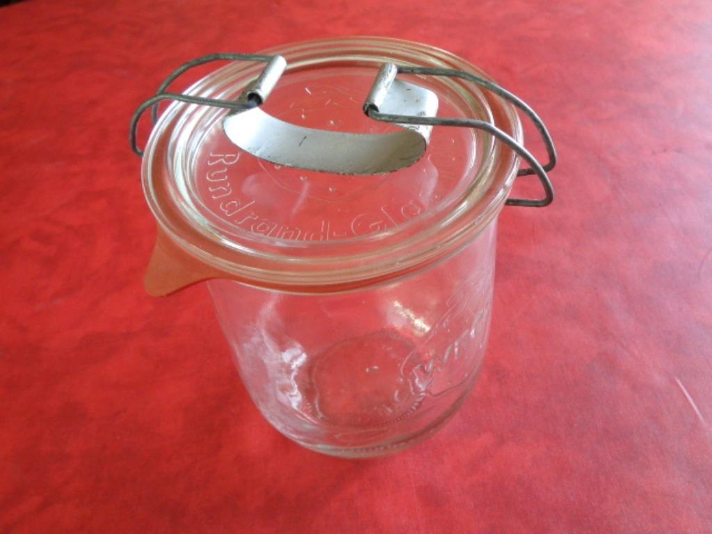 1 Bocal genre Weck. 1 L. Vintage, Maison & Meubles, Cuisine | Vaisselle, Utilisé, Autres types, Autres styles, Verre, Enlèvement ou Envoi