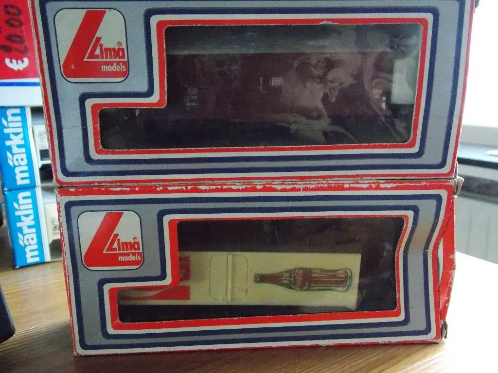 Lima Coca-Cola- + gesloten goederenwagon, Ophalen of Verzenden, Gebruikt, Lima