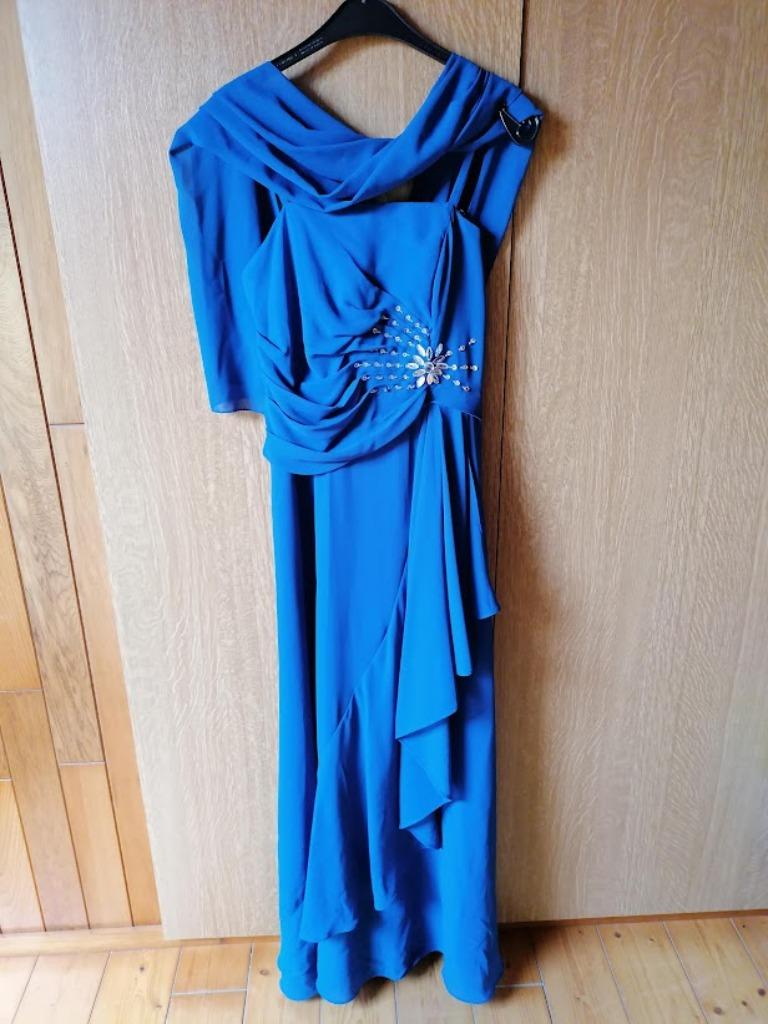 Feestkleed met bijhorende sjaal, Kleding | Dames, Trouwkleding en Trouwaccessoires, Ophalen, Nieuw, Blauw, Bruidsmeisjeskleding