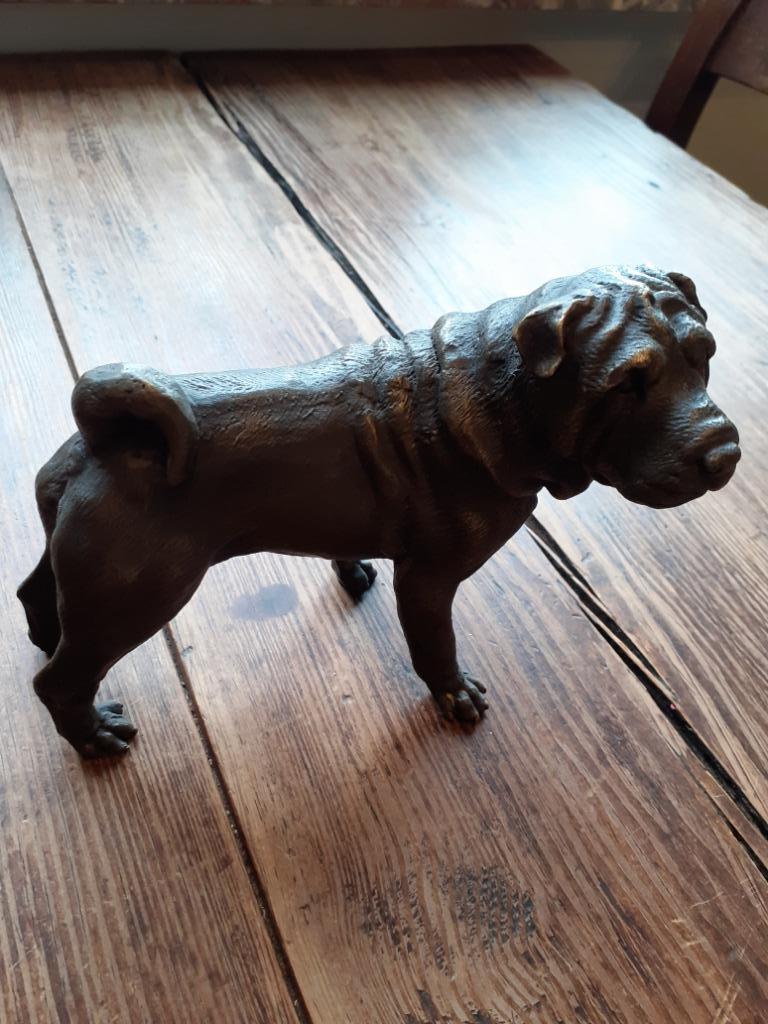 PRACHTIGE BRONZEN SHAR-PEI HOND, Antiek en Kunst, Ophalen of Verzenden, Brons