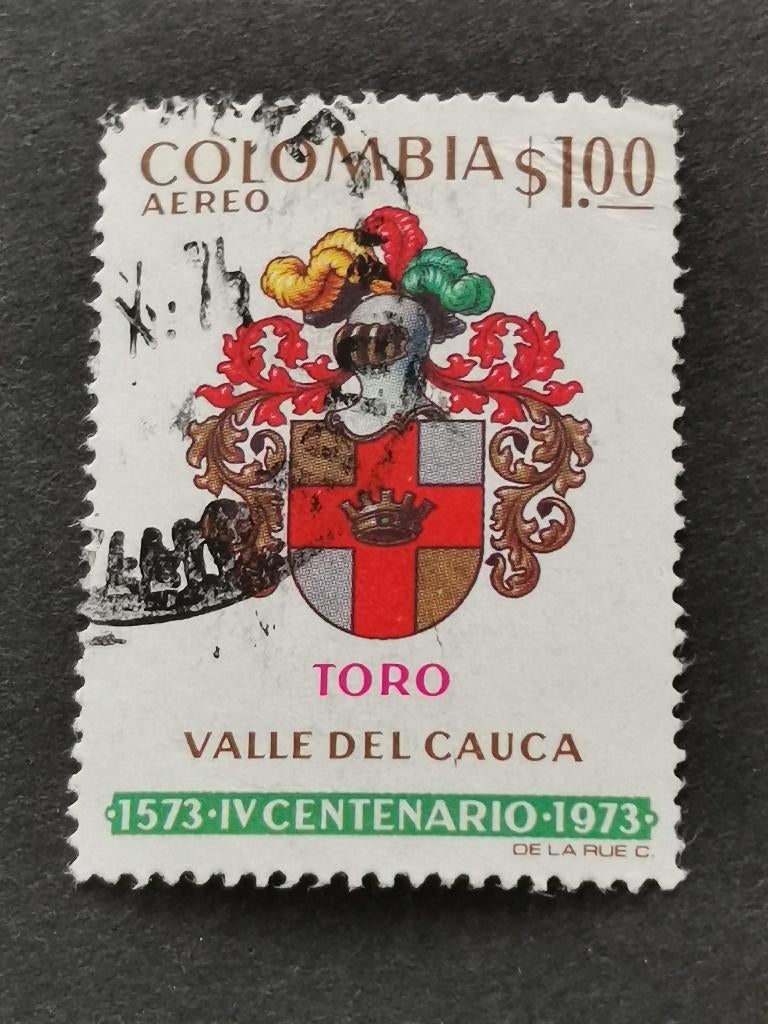 Colombia 1973 - 400 jaar Stad Toro, wapenschild, Ophalen of Verzenden, Gestempeld, Zuid-Amerika