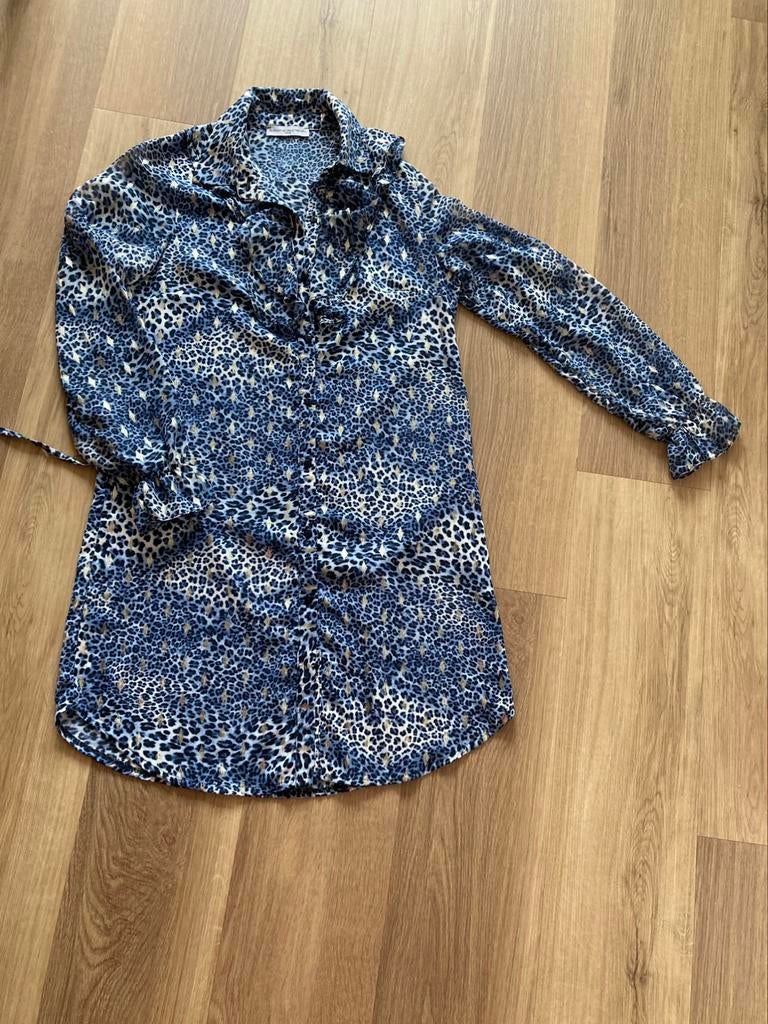 Zomerse hemdjurk, Enlèvement ou Envoi, Taille 36 (S), Longueur genou, Bleu