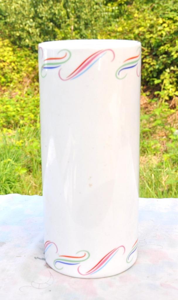 vase cylindrique faïence motif 3 couleurs, Enlèvement ou Envoi, Comme neuf