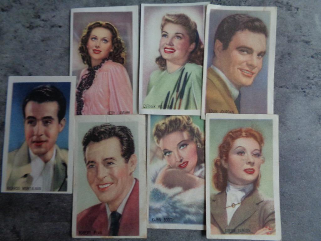 Les stars du cinéma KWATTA CHOCOLATE en 1947 7x IMPRESSIONS, Enlèvement ou Envoi